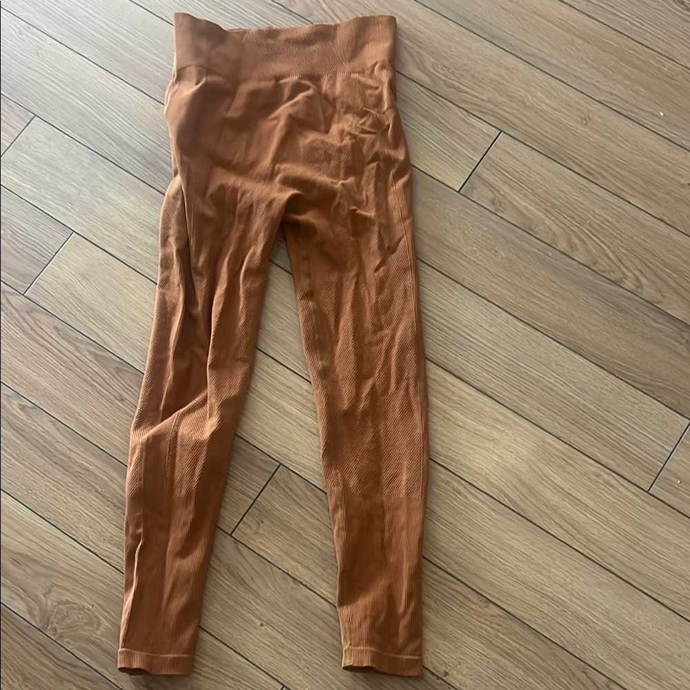 Rust Orange High-Waisted Leggings